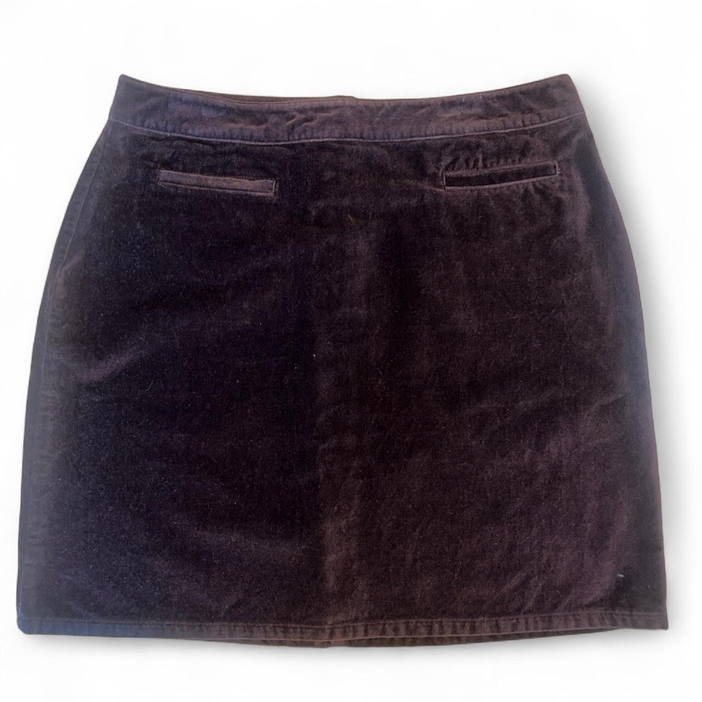 Brown J. Crew cotton velveteen brown skirt sz M #preppy 1990s 90s Vtg Mod Indie